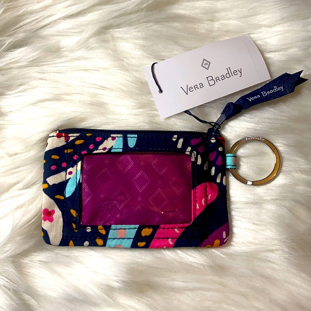 COPY - NWT Vera Bradley zip ID case Navy Paisley - Picture 1 of 7
